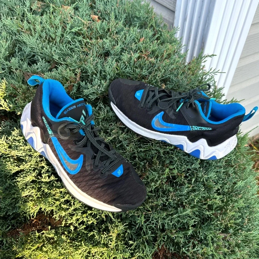 Nike Giannis Immortality 2‎ GS Big Kids Athletic Shoes Size 6Y Black Washed Teal